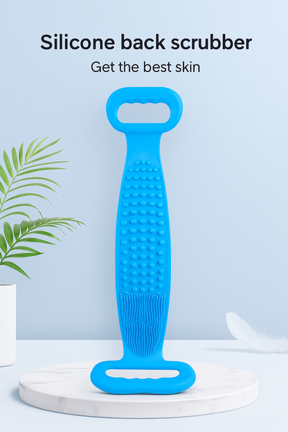 Premium Silicone Back Scrubber – Double-Sided Exfoliation & Massage