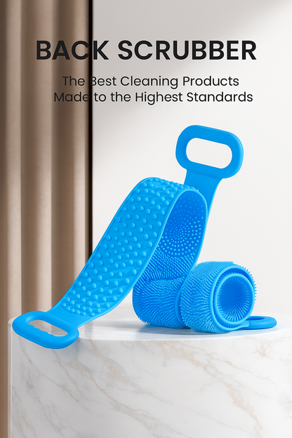 Premium Silicone Back Scrubber – Double-Sided Exfoliation & Massage