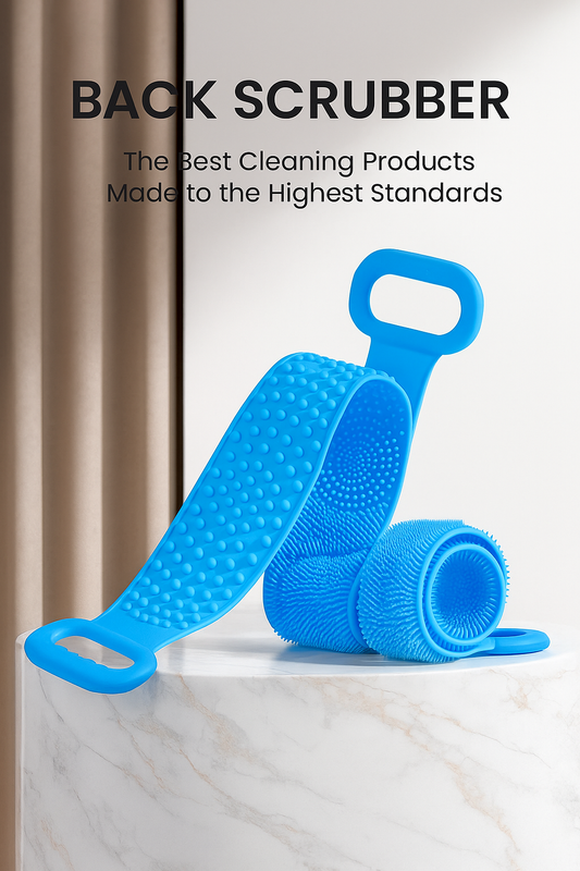 Premium Silicone Back Scrubber – Double-Sided Exfoliation & Massage